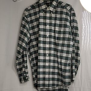 Nautica Green and White Casual Button Down Shirt